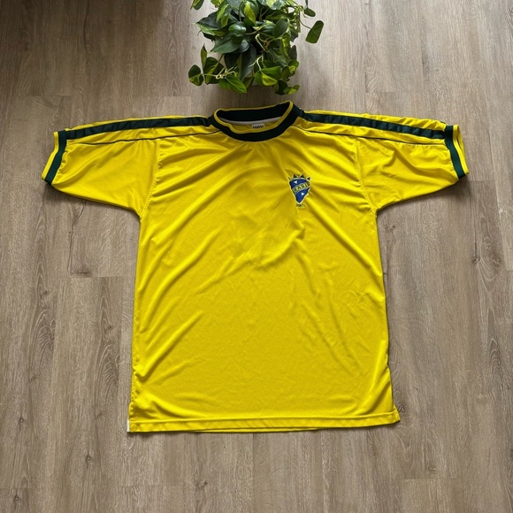 Men’s Vintage Brazil #8 Soccer Jersey High Voltage Brand - Picture 2 of 6